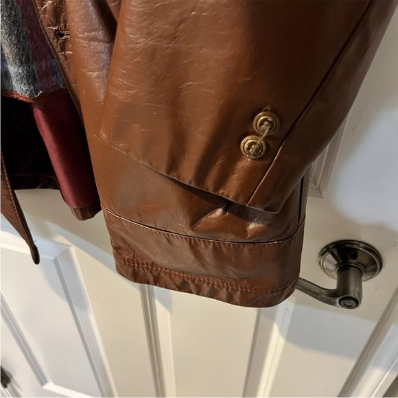 Sears The Leather Shop Jacket Flannel Lining 1970s Vintage Size 40 Winter Coat - Picture 5 of 11